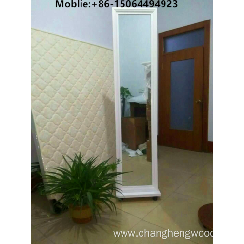 Simple and fashionable Solid wood with white painting dressing mirror